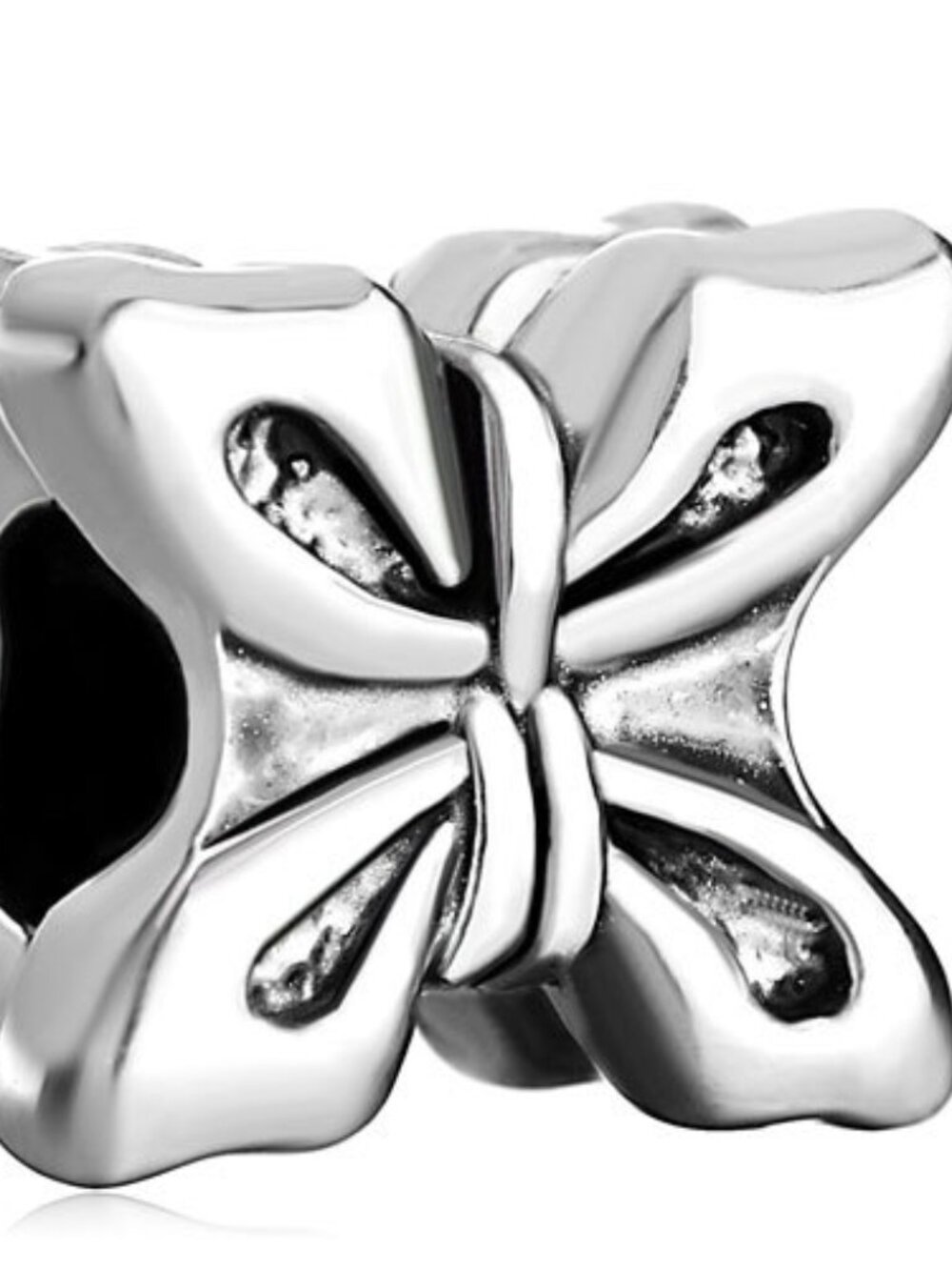Pugster Silver Butterfly Bracelet Charm - Pandora Style